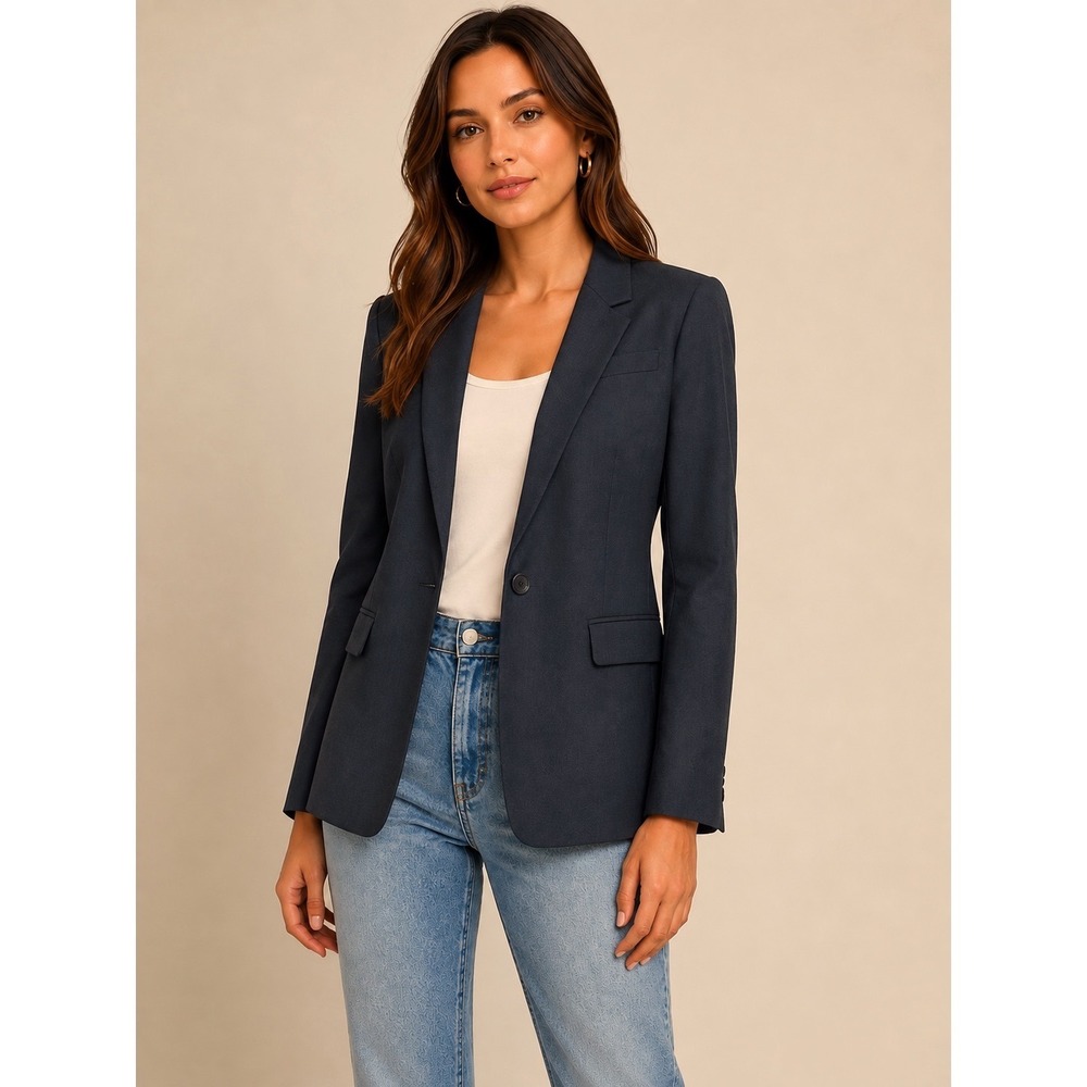 J.Crew Willa Blazer Black Italian City Wool Jacket NWT 12 Tall